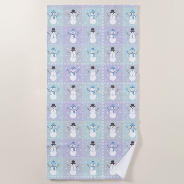 Toalha De Praia Winter Quilt Beach Towel (Frente)