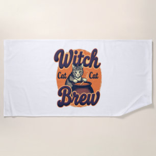 Toalha De Praia Witch Cat Brew