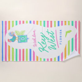 Toalha De Praia With Love Key West Towel