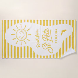 Toalha De Praia With Love St Pete Beach Towel