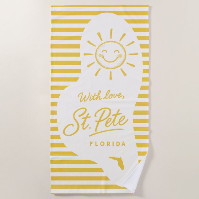 Toalha De Praia With Love St Pete Beach Towel (Frente)