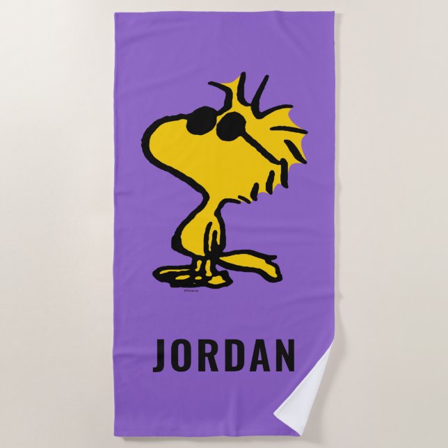 Toalha De Praia Woodstock In Sunglasses | Add Your Name (Frente)