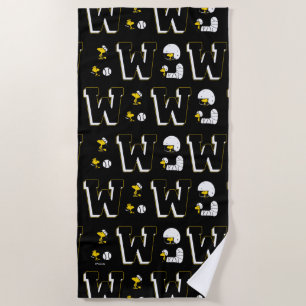 Toalha De Praia Woodstock Varsity Sports - Letra Patterna