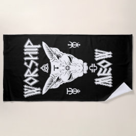 Toalha De Praia Worship Meow