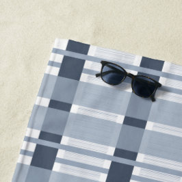 Toalha De Praia Xadrez Azul e Torres de Estirpes