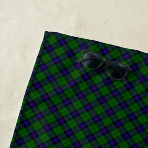 Toalha De Praia Xadrez azul-tartan armstrong e verde