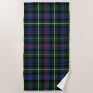 Toalha De Praia Xadrez Clan MacKenzie Green Purple Check Tartan