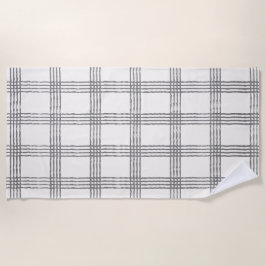 Toalha De Praia Xadrez Moderna e Geométrica Russa