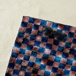 Toalha De Praia Xadrez russo em forma de arranhões cruzados