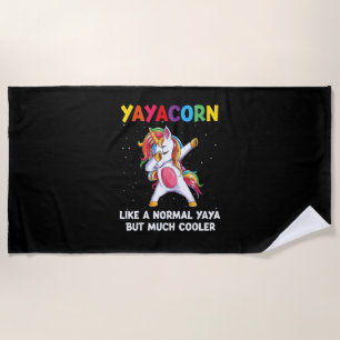 Toalha De Praia YayaCorn Yaya Unicorn Aniversário Família Combinan