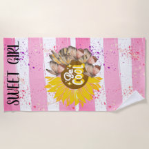 Yellow Sunflower trendy vibrant color paper art