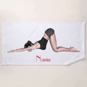Toalha De Praia Yoga Poses Thunder_Cove