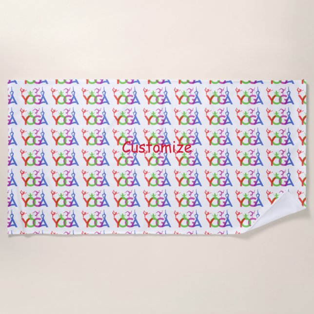 Toalha De Praia Yoga Possui Silhouettes Thunder_Cove (Frente)