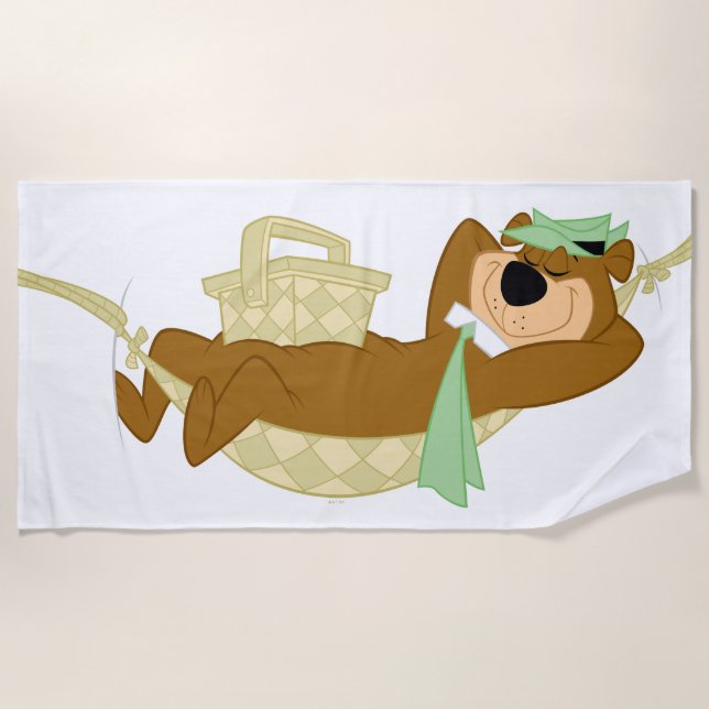 Toalha De Praia Yogi Bear Picnic Hammock Nap Time (Frente)