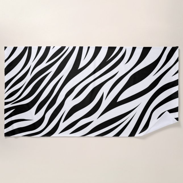 Toalha De Praia Zebra Animal Skin Impressão Pattern-15391 (Frente)