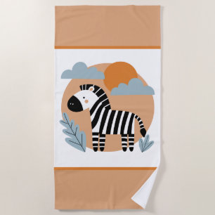 Toalha De Praia Zebra Caprichosa Influenciada pela Escandinávia