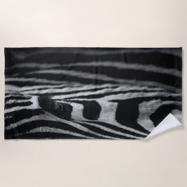 Toalha De Praia Zebra Close Up – Black and White Animal Art