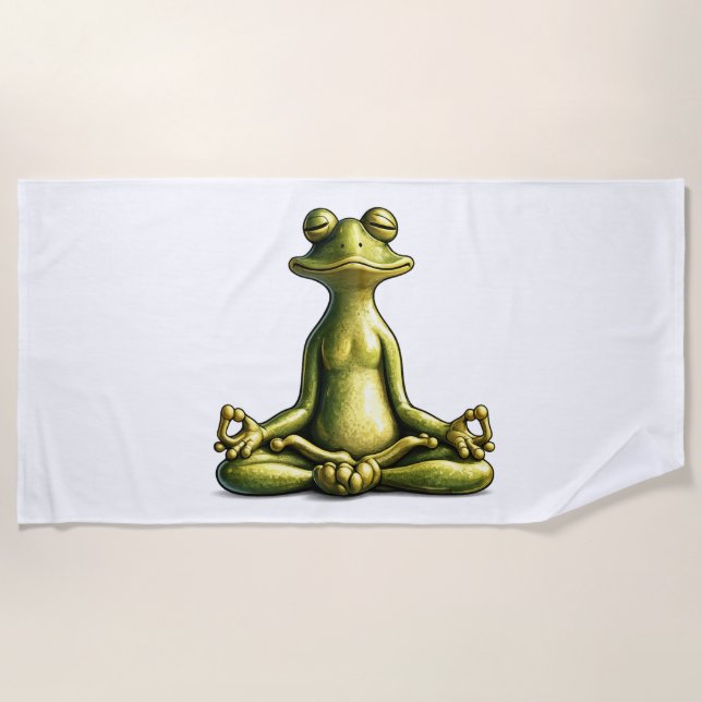 Toalha De Praia Zen Frog (Frente)