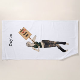 Toalha De Praia Zombie Pin Up Girl Protestando I Beach Towel