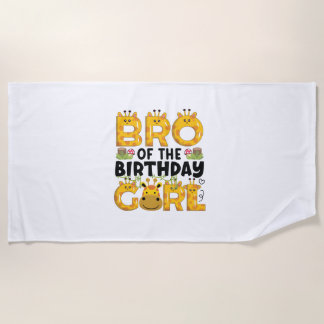 Toalha De Praia Zoológico da Festa de Tema da Rapariga do primeiro