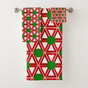 Toalha de Quilt Triângulo de Natal