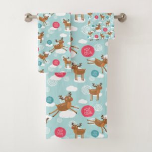 Toalha de Reindeer de Natal
