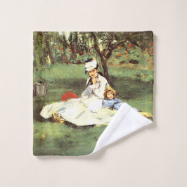 Toalha De Rosto A família Monet no seu jardim Edouard Manet