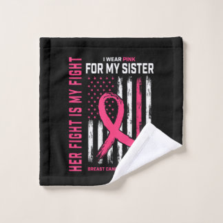 Toalha De Rosto A Luta Dela é Minha Luta Eu Uso Rosa Irmã Bandeira