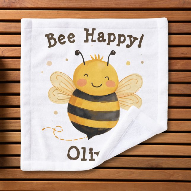 Toalha De Rosto Aborígene Abeja Feliz "Abe Feliz"  (Criador carregado)