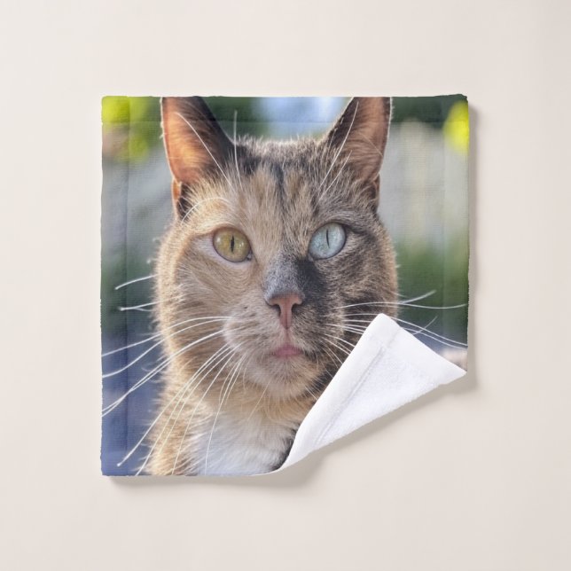 Toalha De Rosto Adicionar Personalização de Foto de Cat (Pano de lavar)