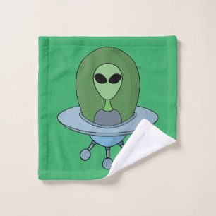 Toalha De Rosto Alienígena em sua nave espacial
