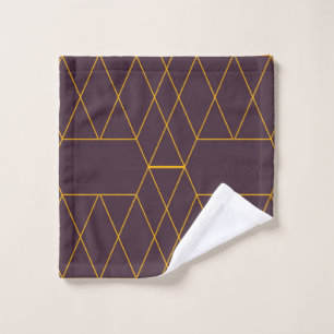 Toalha De Rosto Amarelo, roxo, simples, gráfico geométrico moder