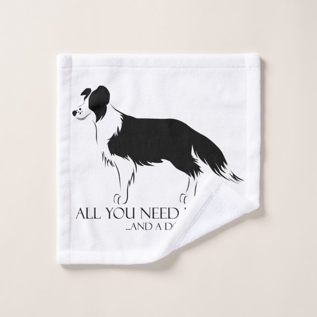 Toalha De Rosto Amor e um cão (Pano de lavar)
