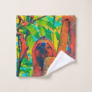Toalha De Rosto AnimalColor_Sloth_003
