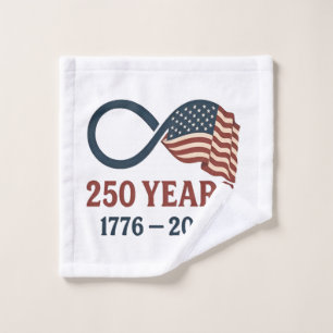 Toalha De Rosto Aniversário de 250 Anos 1776-2026 Patriótico dos E