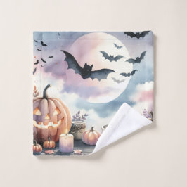 Toalha De Rosto Aquarela de Halloween
