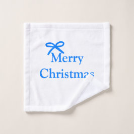 Toalha De Rosto Arco azul feliz família natalícia presentes simple