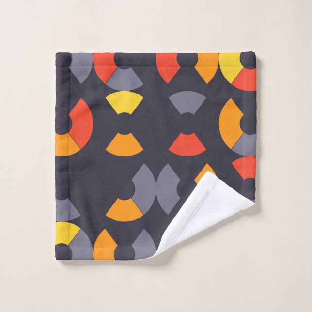 Toalha De Rosto Arte circular colorida, legal, moderna, urbana (Pano de lavar)