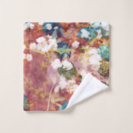 Toalha De Rosto Arte legal e moderna do padrão romântico das flore