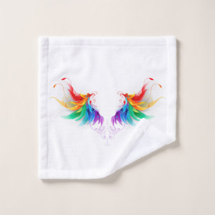 Toalha De Rosto Asas Fluffy Rainbow