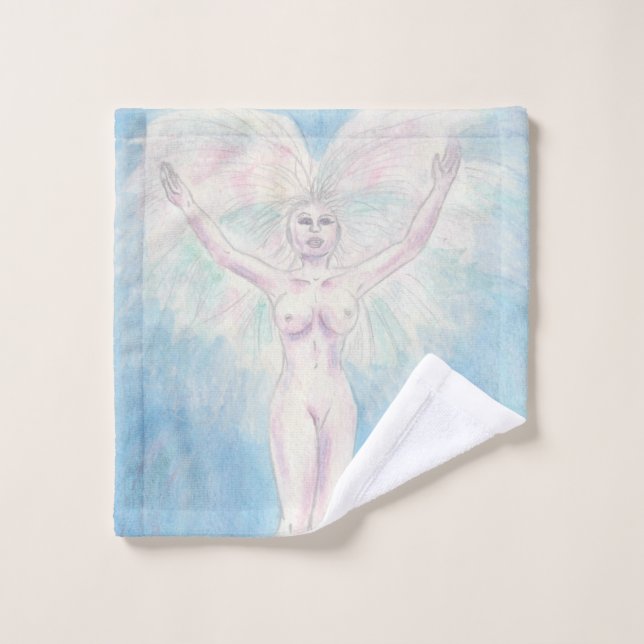 Toalha De Rosto Ascensão de Deusa de Pintura de Água (Pano de lavar)