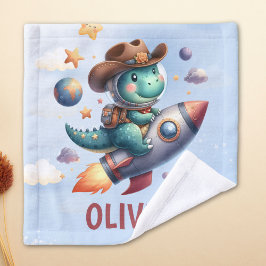 Toalha De Rosto Astronauta Cowboy Dinossauro Fofo Pilotando Foguet