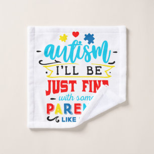 Toalha De Rosto Autismo Sensibilização Lava-Lhe