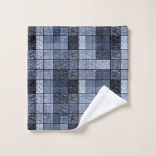 Toalha De Rosto Azul, sarja de Nimes, tartan, xadrez.