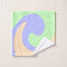 Toalha De Rosto Azul verde mármore fluido boho negrito