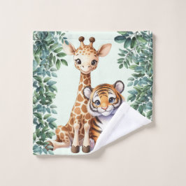 Toalha De Rosto Baby Giraffe e Baby Tiger Washington