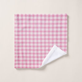 Toalha De Rosto Baby Pink Gingham