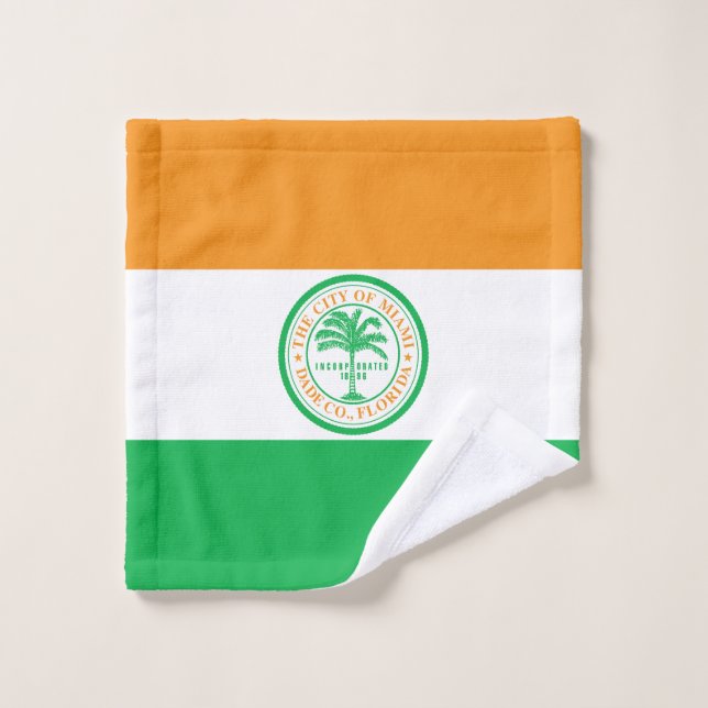 Toalha De Rosto Bandeira de Miami, Flórida Wash Cloth (Pano de lavar)