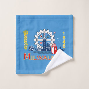 Toalha De Rosto Bandeira de Milwaukee, Wisconsin