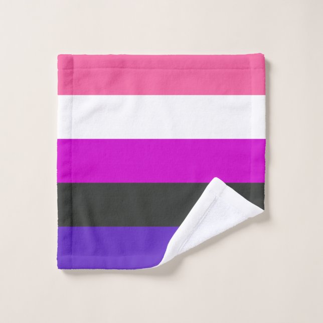 Toalha De Rosto Bandeira do Orgulho Genderfluid (Pano de lavar)